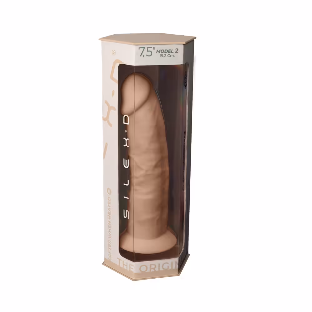 SilexD 7.5 inch Realistic Silicone Dual Density Dildo with Suction Cup image 5