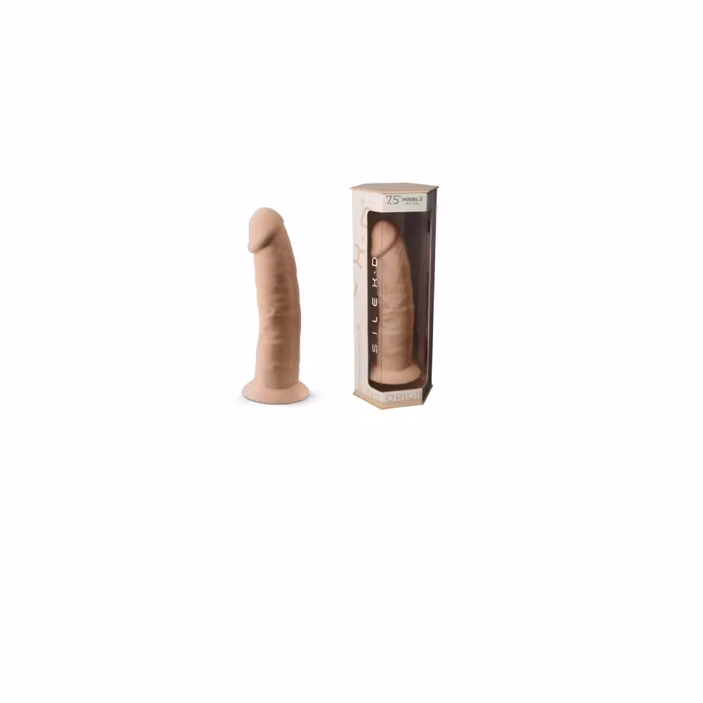 SilexD 7.5 inch Realistic Silicone Dual Density Dildo with Suction Cup image 6
