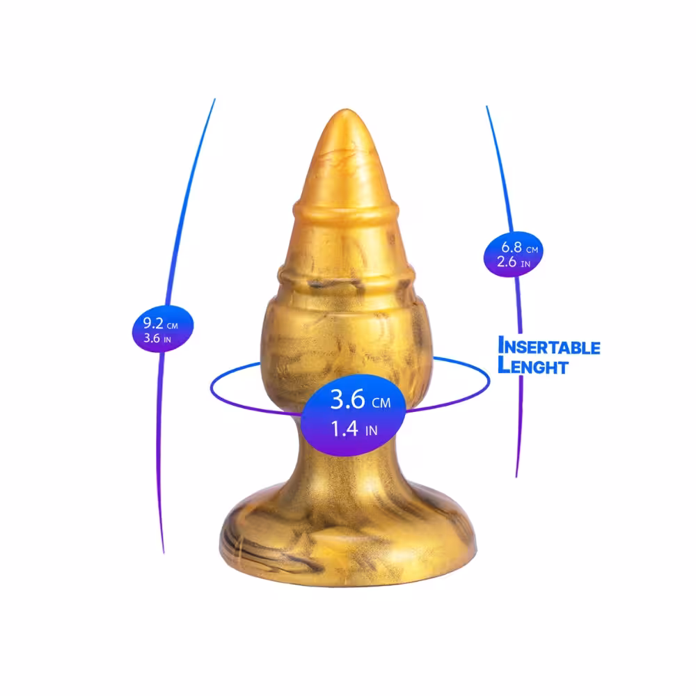 SilexD Fantasy Collection Goldy Butt Plug Medium image 3