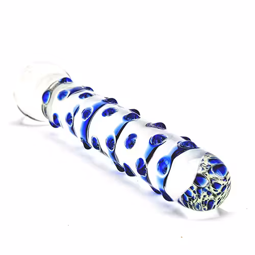 Spectrum Nubby Textured Glass Dildo image 2