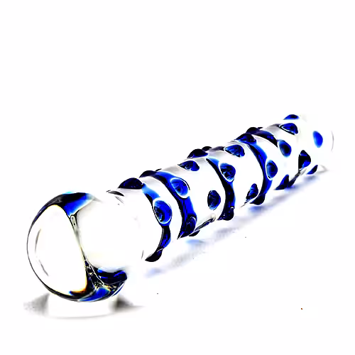 Spectrum Nubby Textured Glass Dildo image 5