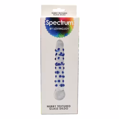 Spectrum Nubby Textured Glass Dildo image 6