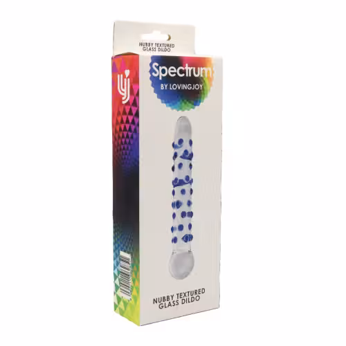 Spectrum Nubby Textured Glass Dildo image 7