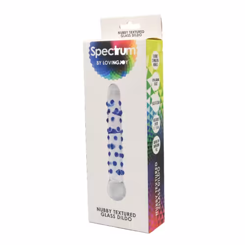 Spectrum Nubby Textured Glass Dildo image 8