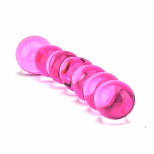 Spectrum Ribbed Glass Dildo image 2