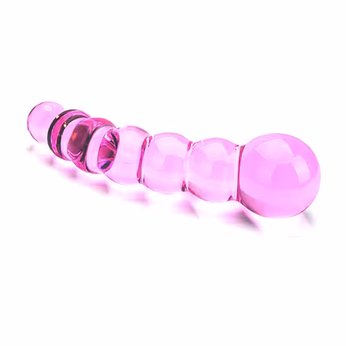 Spectrum Ribbed Glass Dildo image 4