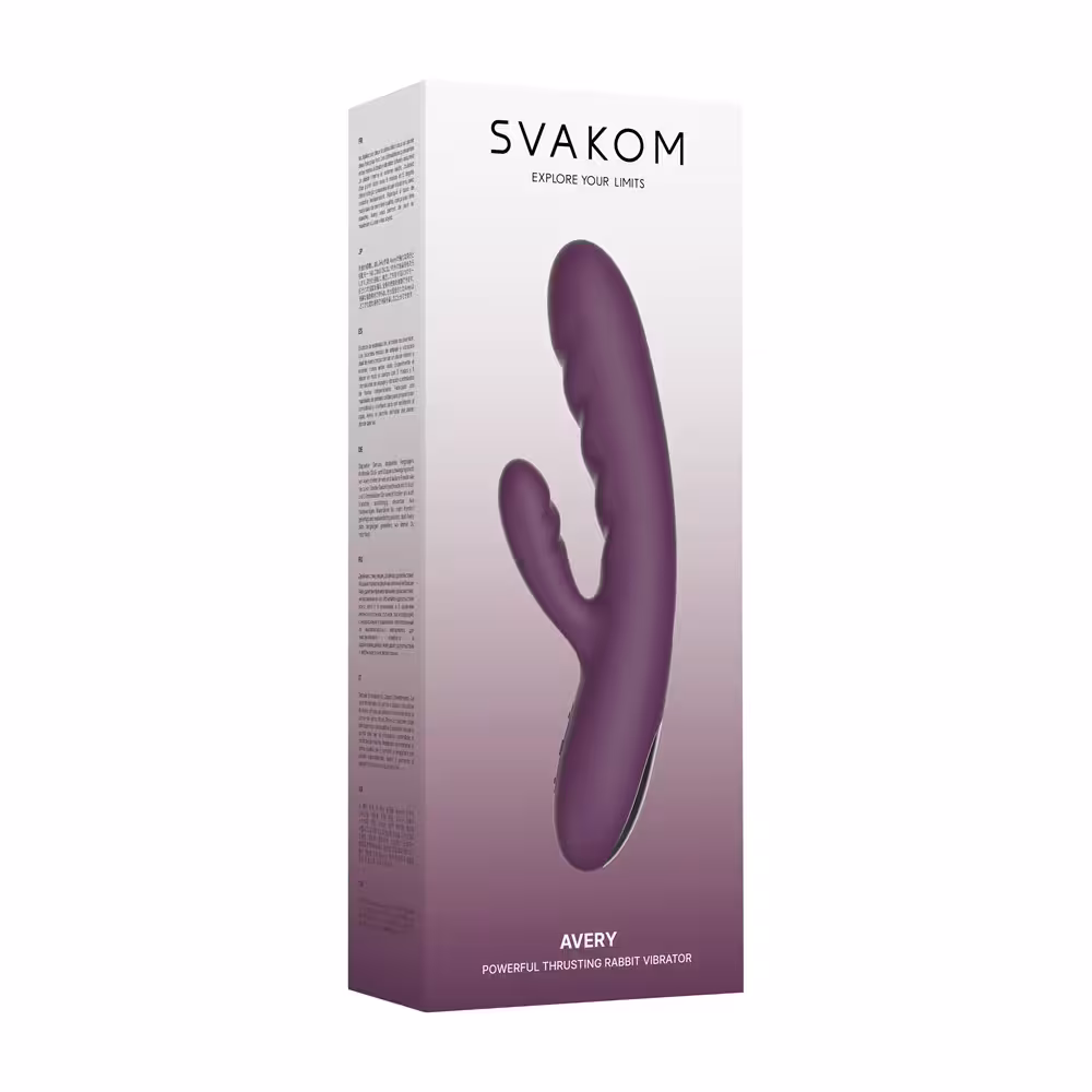 Svakom Avery Thrusting Vibrator with Clitoral Stimulator image 6