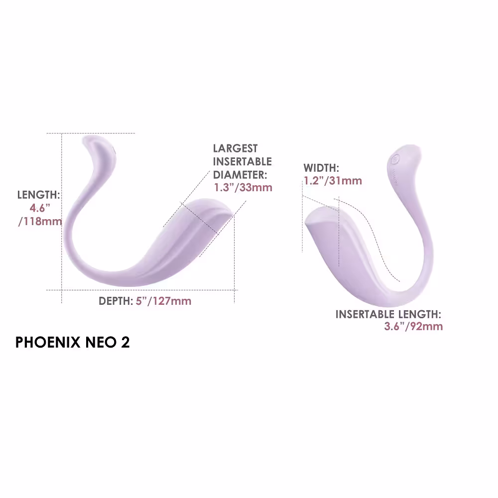 Svakom Phoenix Neo 2 Interactive App Controlled Vibrator Lilac image 4