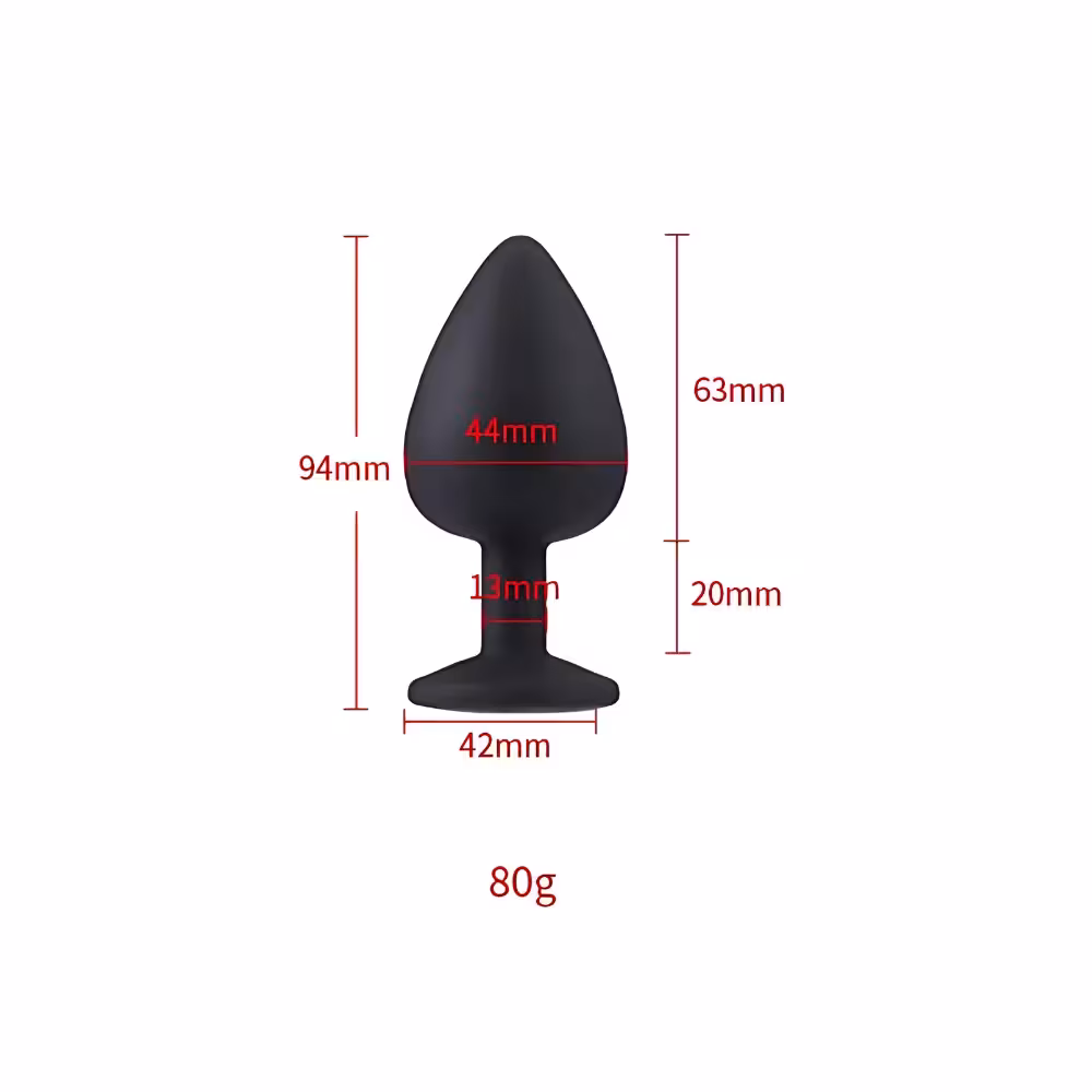 Toosh Black Silicone Butt Plug Large image 6