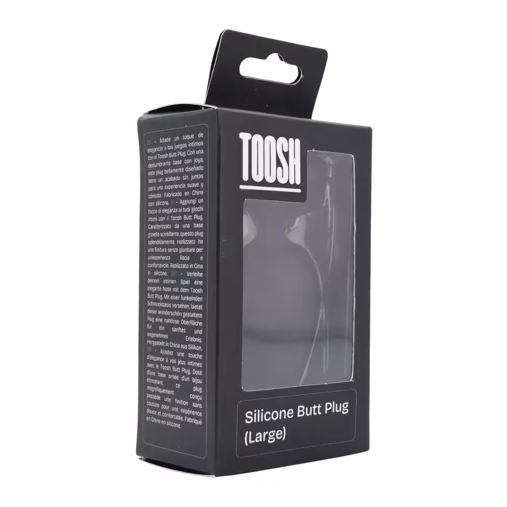 Toosh Black Silicone Butt Plug Large image 8