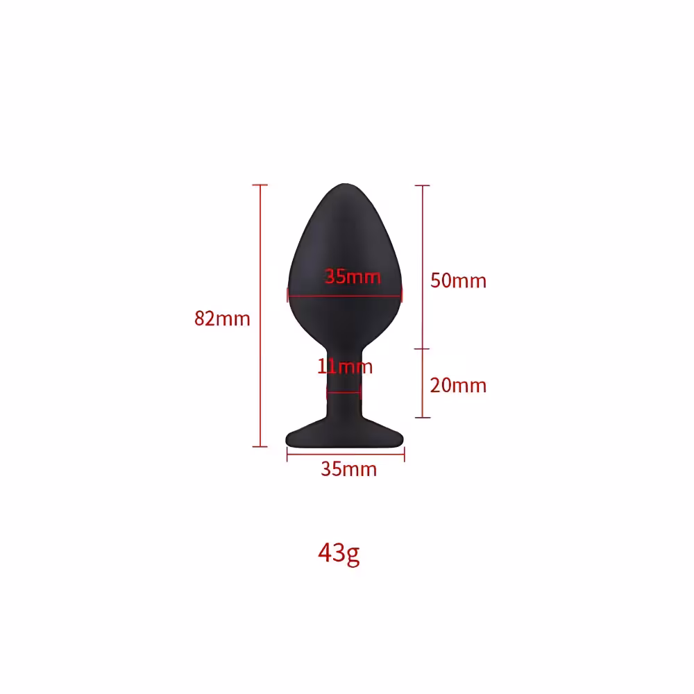 Toosh Black Silicone Butt Plug Medium image 6
