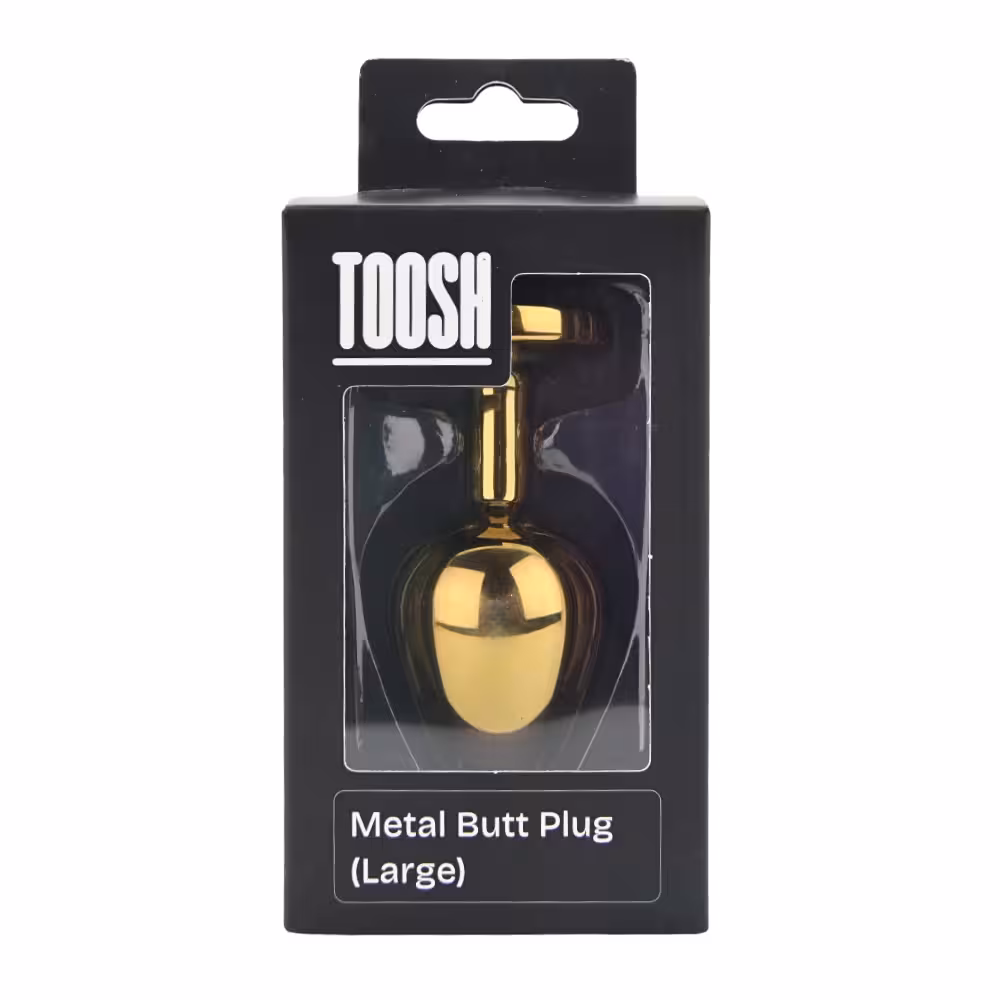 Toosh Gold Metal Butt Plug Large Clear Stone image 6