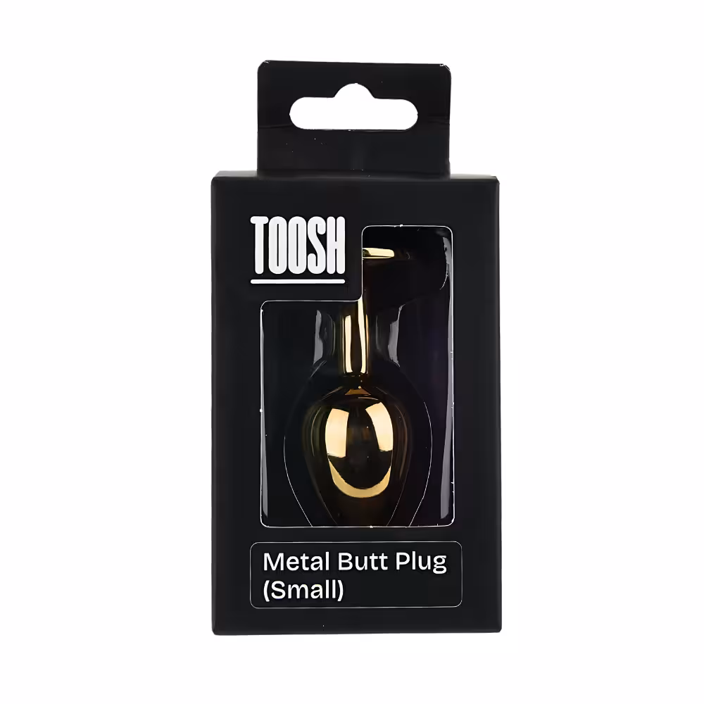 Toosh Gold Metal Butt Plug Small Clear Stone image 7