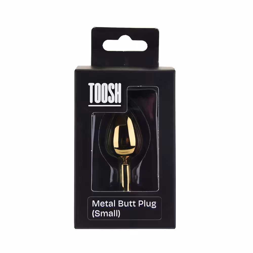 Toosh Gold Metal Butt Plug Small Pink Stone image 7