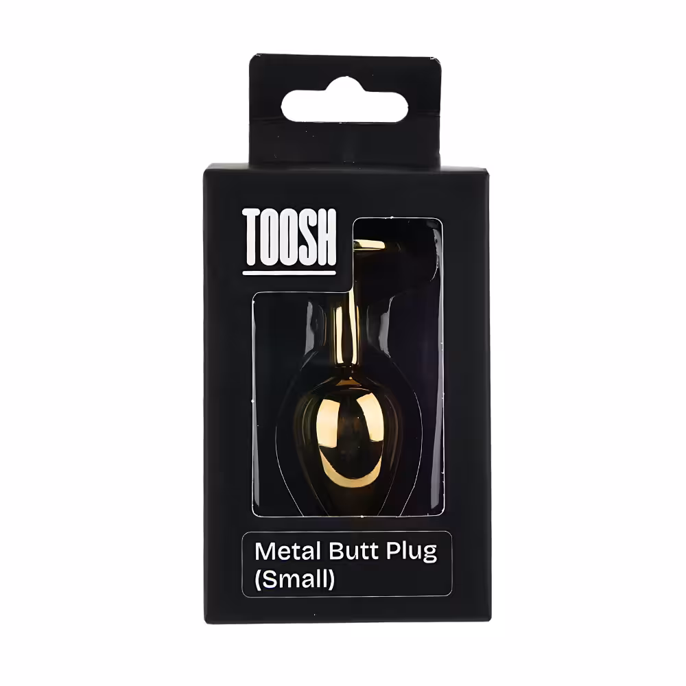 Toosh Heart Shaped Gold Butt Plug with Red Stone Small image 7