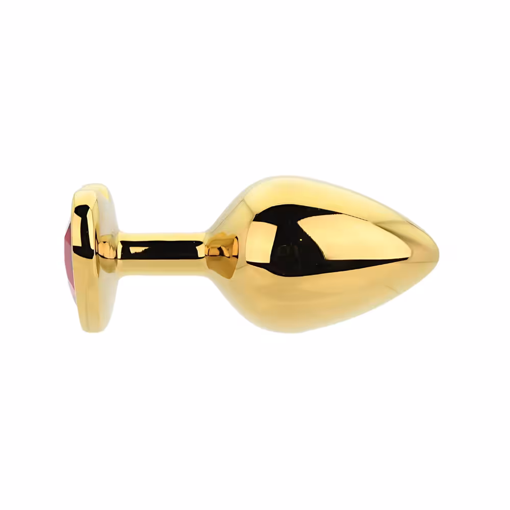 Toosh Heart Shaped Gold with Red Stone Medium image 3