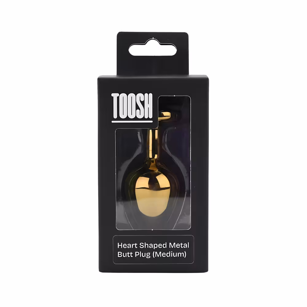 Toosh Heart Shaped Gold with Red Stone Medium image 6