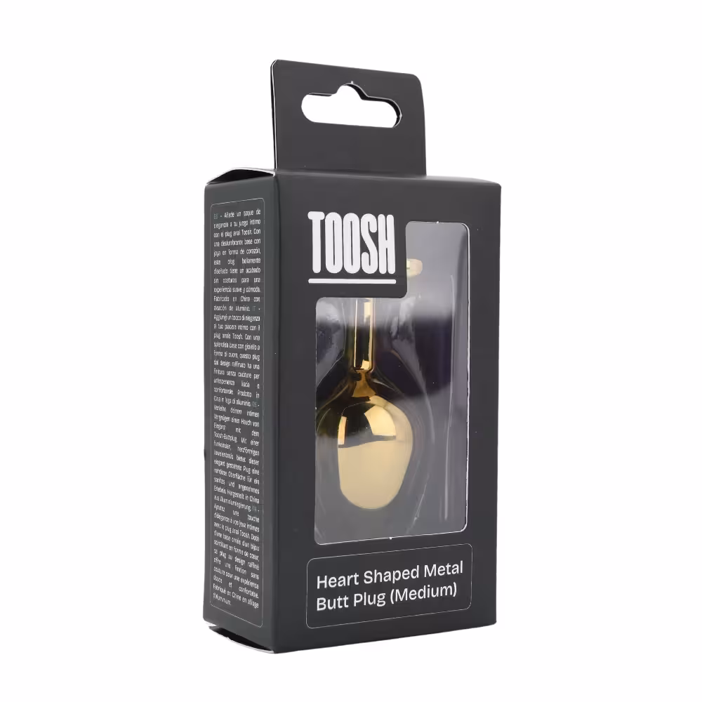 Toosh Heart Shaped Gold with Red Stone Medium image 7