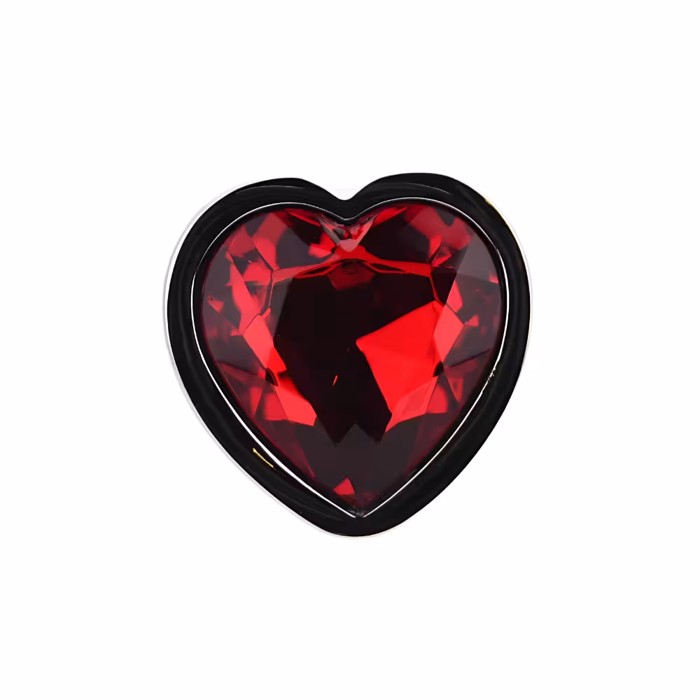 Toosh Heart Shaped Silver with Red Stone Medium image 7
