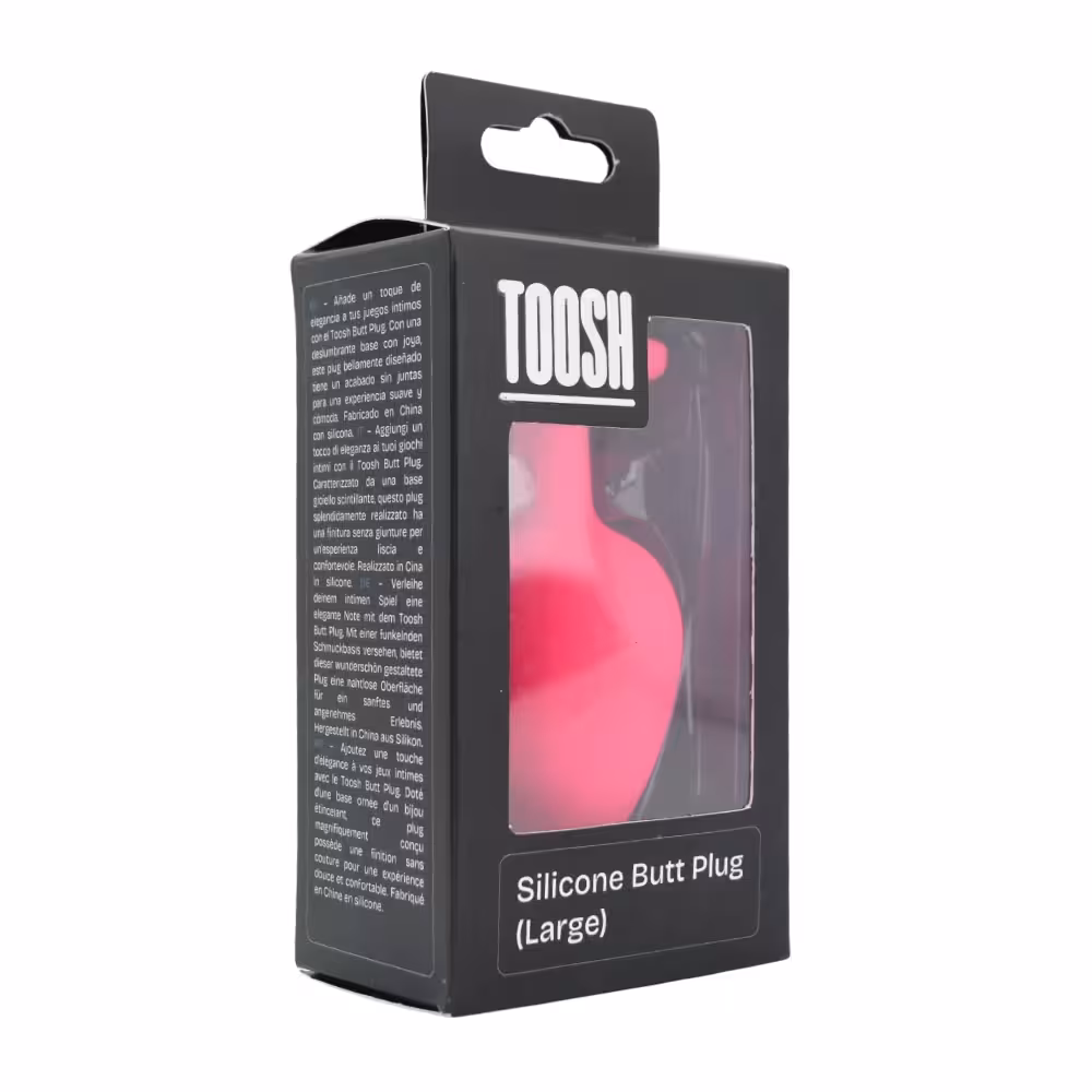 Toosh Pink Silicone Butt Plug Large image 6
