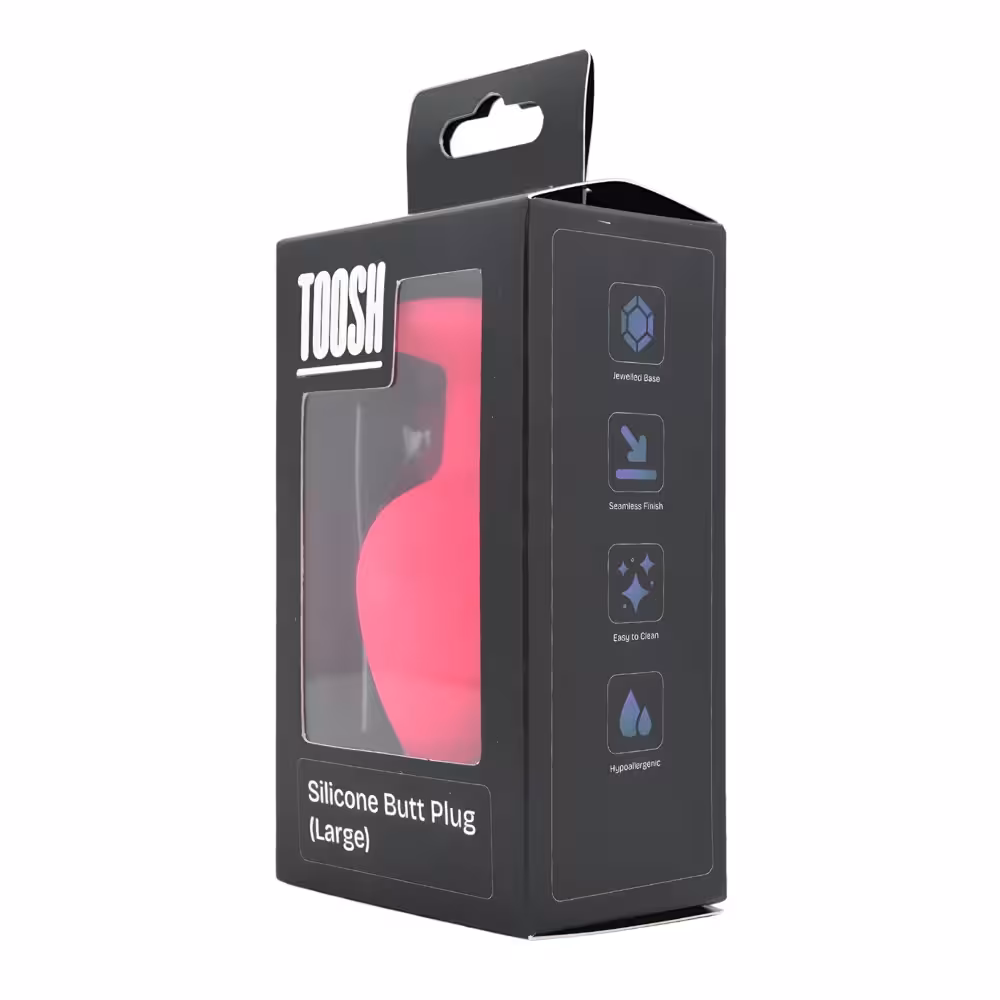Toosh Pink Silicone Butt Plug Large image 8