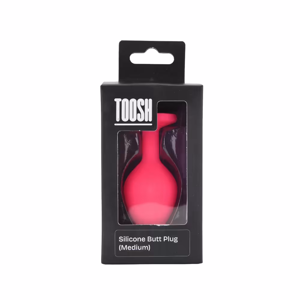Toosh Pink Silicone Butt Plug Medium image 7