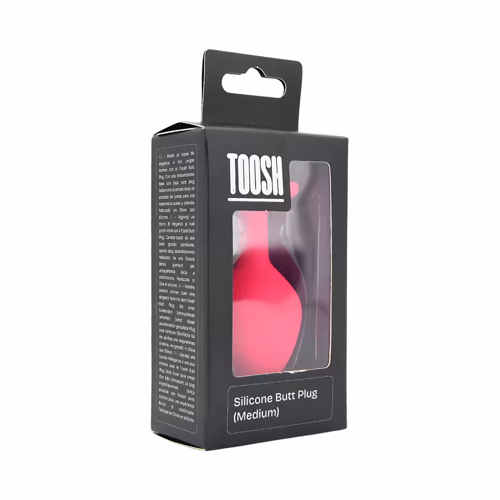 Toosh Pink Silicone Butt Plug Medium image 8