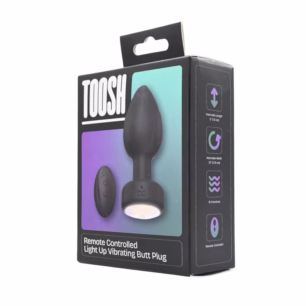 Toosh Remote Controlled Light Up Vibrating Butt Plug image 7