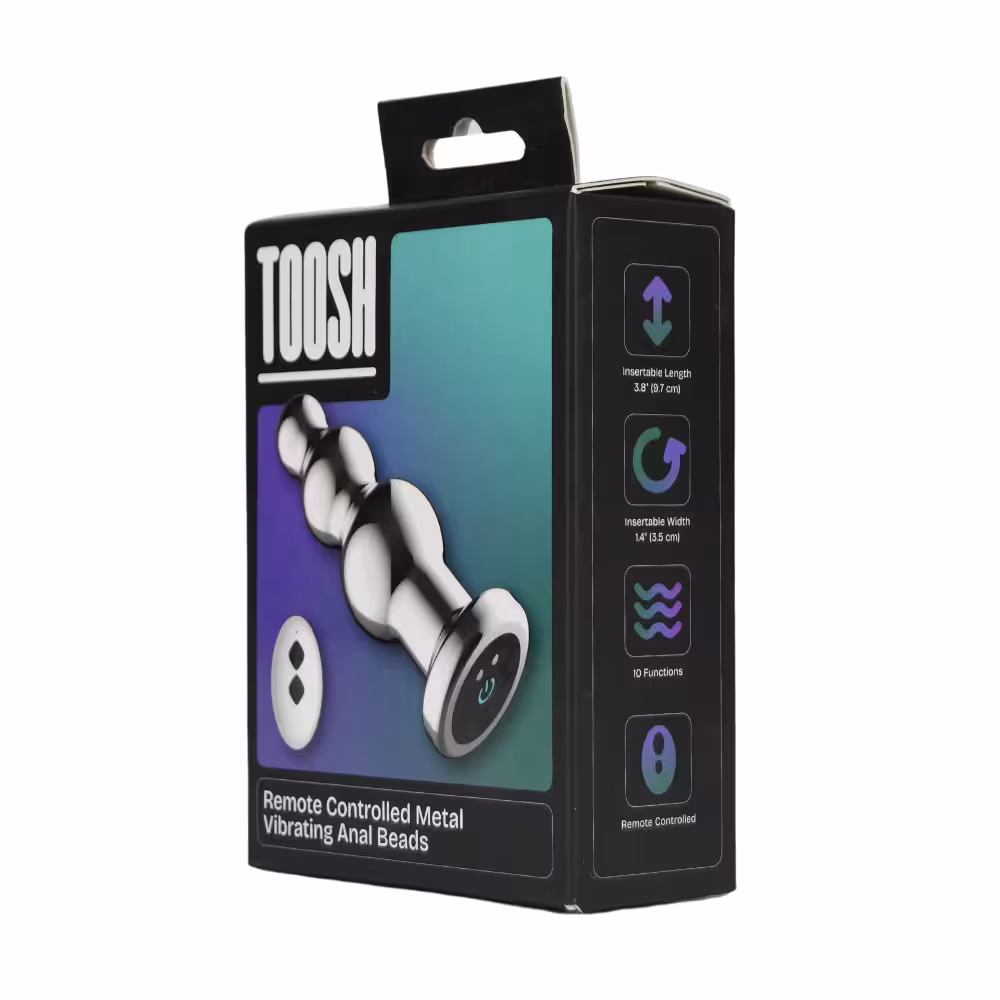 Toosh Remote Controlled Metal Vibrating Anal Beads image 8