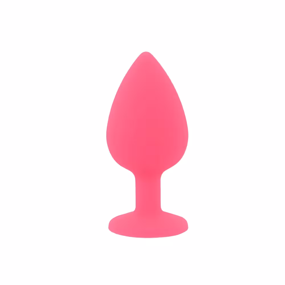 Toosh Silicone Butt Plug Pink Set of 3 Clear Stone image 6