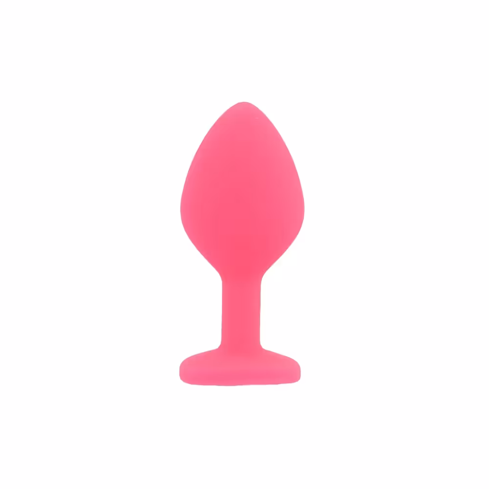 Toosh Silicone Butt Plug Pink Set of 3 Clear Stone image 7