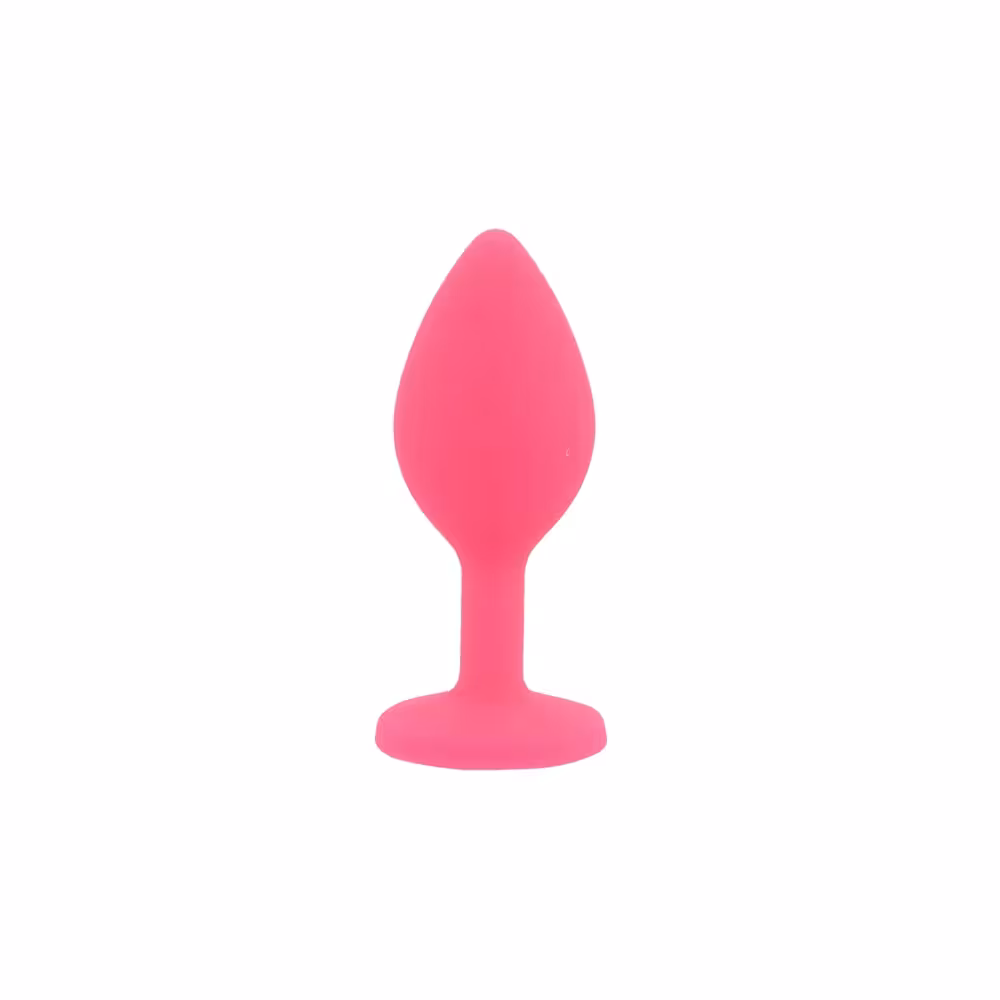 Toosh Silicone Butt Plug Pink Set of 3 Clear Stone image 8